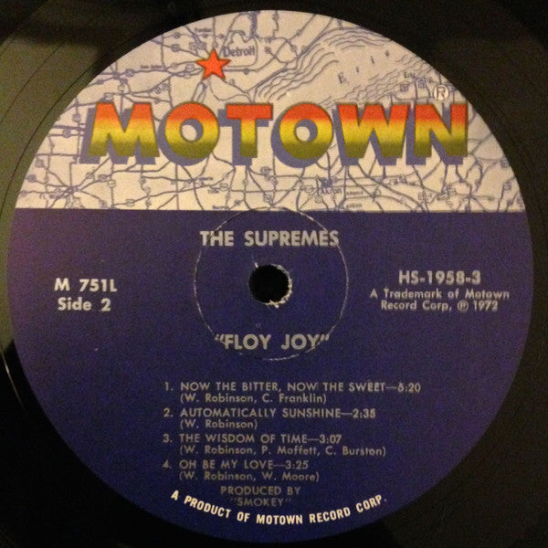 The Supremes - Floy Joy (Vinyl, LP, Album) Very Good Plus (VG+) / Very Good (VG)