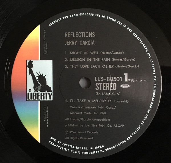 Jerry Garcia - Reflections (Vinyl, LP, Album) Very Good Plus (VG+) / Very Good (VG)