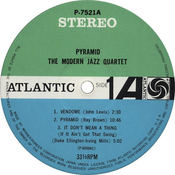 The Modern Jazz Quartet - Pyramid (Vinyl, LP, Album, Reissue, Stereo) Very Good Plus (VG+) / Good Plus (G+)