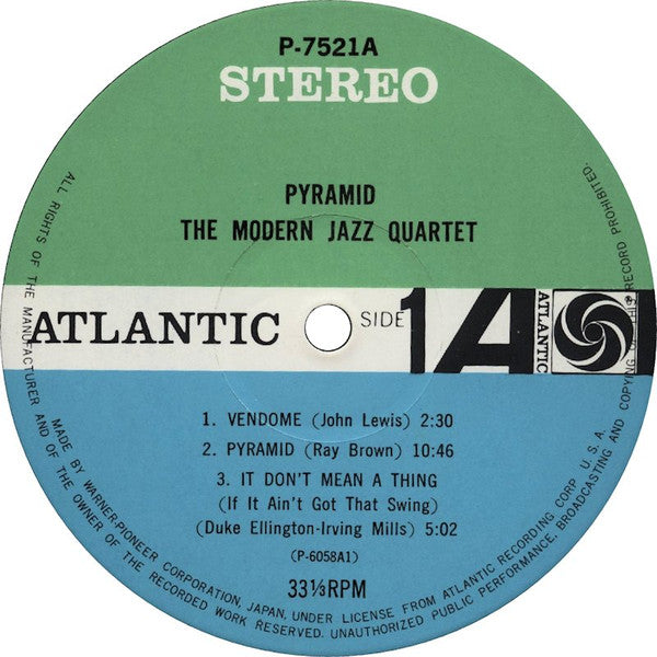 The Modern Jazz Quartet - Pyramid (Vinyl, LP, Album, Reissue, Stereo)