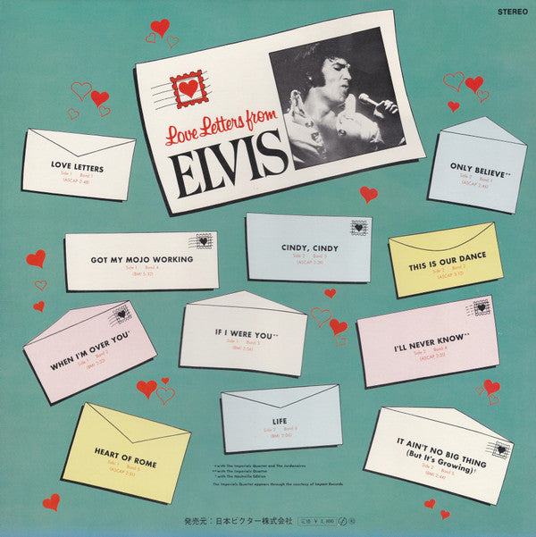Elvis Presley - Love Letters From Elvis (Vinyl, LP, Album, Stereo)