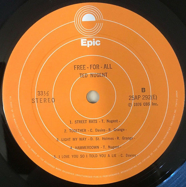 Ted Nugent - Free-For-All (Vinyl, LP, Album, Stereo)