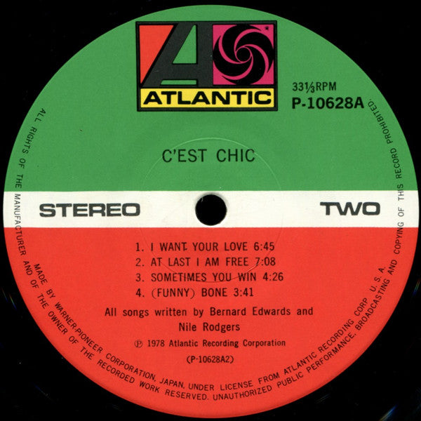 Chic - C'est Chic (Vinyl, LP, Album) Very Good Plus (VG+) / Very Good (VG)