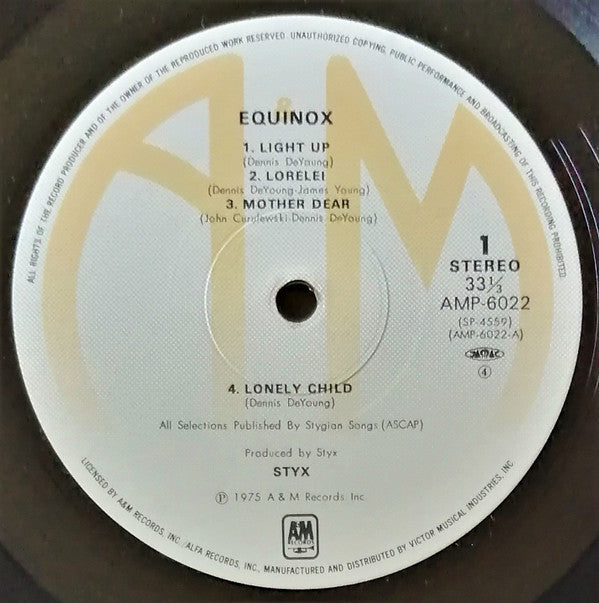 Styx - Equinox (Vinyl, LP, Album, Reissue)