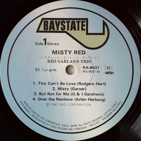The Red Garland Trio - Misty Red (Vinyl, LP, Album, Stereo)