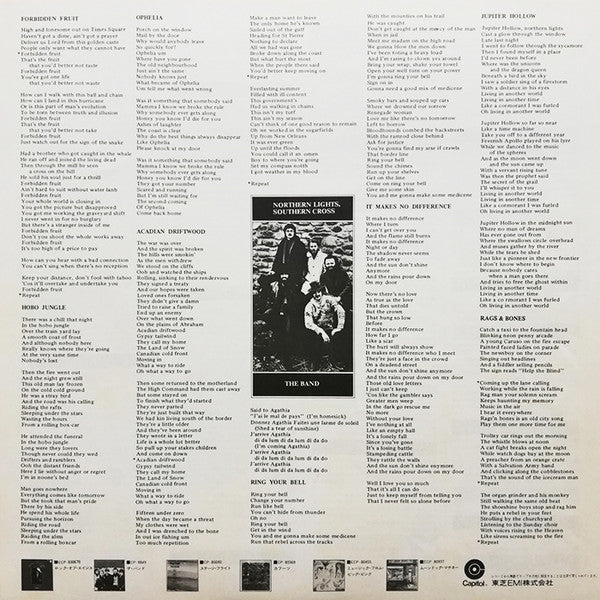 The Band - Northern Lights-Southern Cross (Vinyl, LP, Album, Stereo)