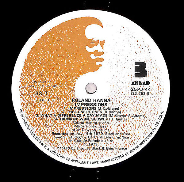 Roland Hanna - Impressions (Vinyl, LP, Album, Reissue)