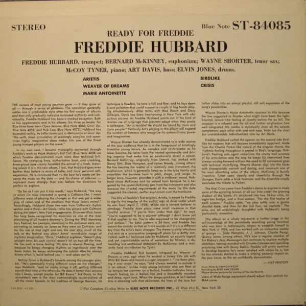 Freddie Hubbard - Ready For Freddie (Vinyl, LP, Album, Reissue, Stereo) Near Mint (NM or M-) / Very Good (VG)