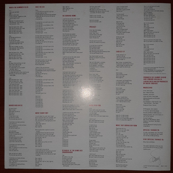 Sammy Hagar - Sammy Hagar (Vinyl, LP, Album) Very Good (VG) / Very Good (VG)