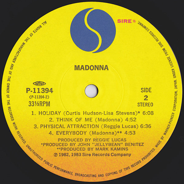Madonna - Madonna (Vinyl, LP, Album, Reissue, Stereo) Very Good Plus (VG+) / Very Good (VG)