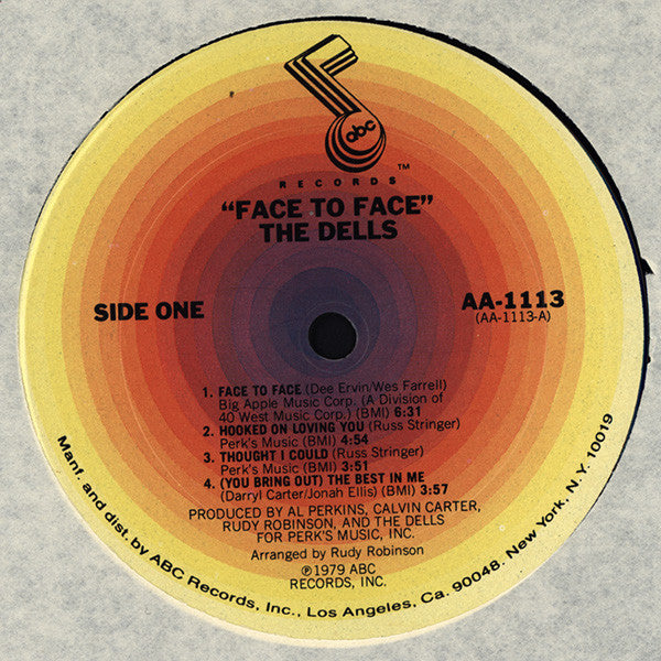 The Dells - Face To Face (Vinyl, LP, Album) Very Good (VG) / Very Good (VG)