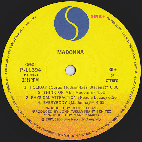 Madonna - Madonna (Vinyl, LP, Album, Misprint, Reissue, Stereo)