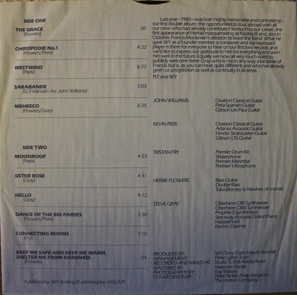 Sky (4) - Sky 3 (Vinyl, LP, Album) Very Good (VG) / Very Good (VG)