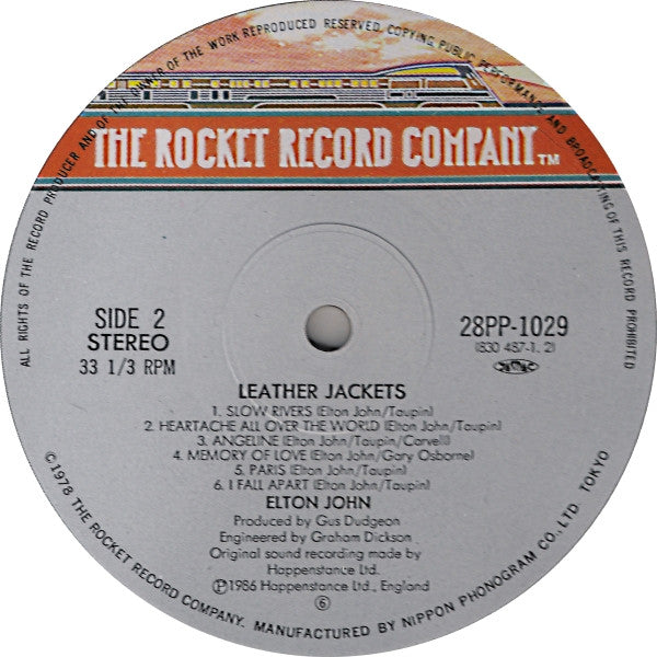 Elton John - Leather Jackets (Vinyl, LP, Album) Very Good Plus (VG+) / Very Good (VG)