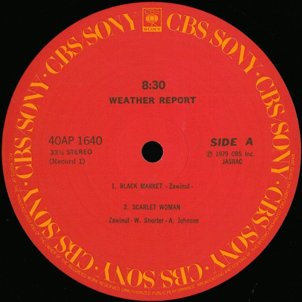 Weather Report - 8:30 (Vinyl, LP, Album)