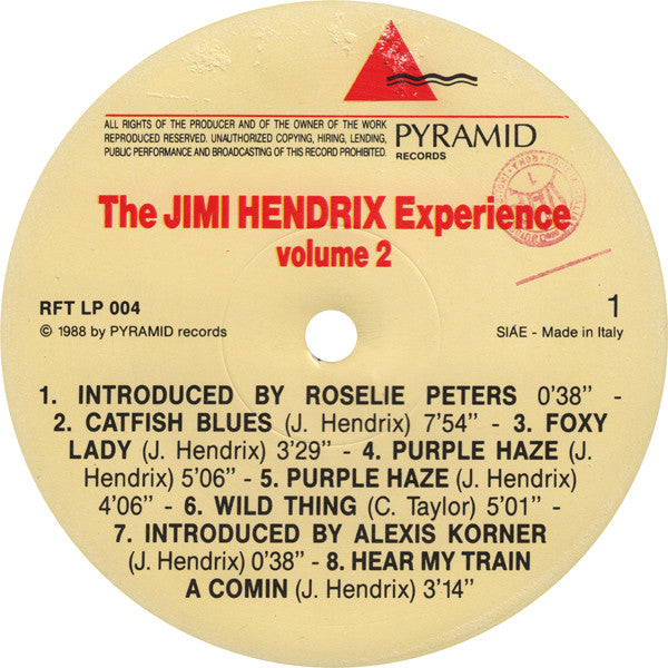 The Jimi Hendrix Experience - The Wild Man Of Pop Plays - Volume 2 (Vinyl, LP, Compilation, Unofficial Release) Very Good (VG) / Very Good Plus (VG+)
