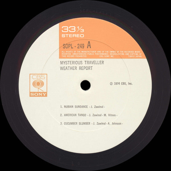 Weather Report - Mysterious Traveler (Vinyl, LP, Album, Reissue) Very Good Plus (VG+) / Very Good Plus (VG+)