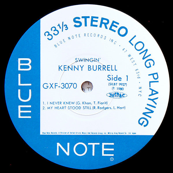 Kenny Burrell - Swingin' (Vinyl, LP, Album, Limited Edition) Very Good Plus (VG+) / Very Good (VG)