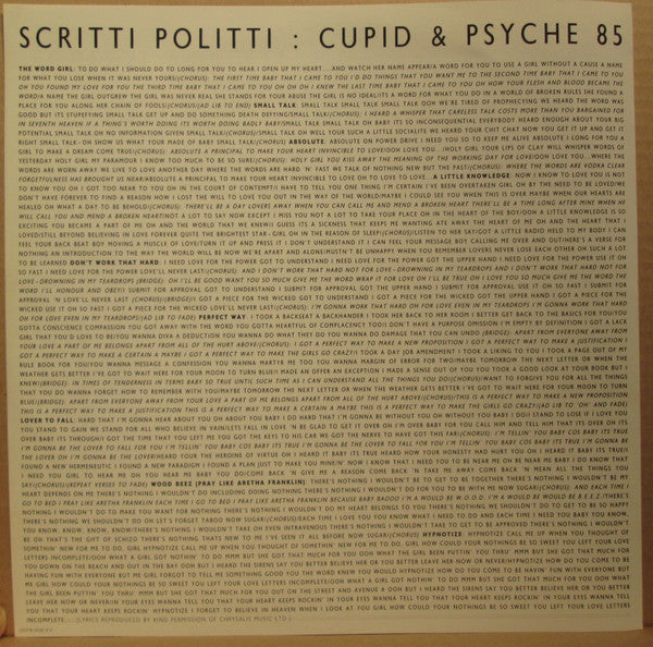 Scritti Politti - Cupid & Psyche 85 (Vinyl, LP, Album) Very Good Plus (VG+) / Very Good Plus (VG+)