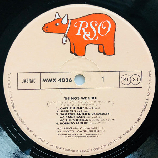 Jack Bruce - Things We Like (Vinyl, LP, Album, Reissue) Very Good Plus (VG+) / Very Good Plus (VG+)