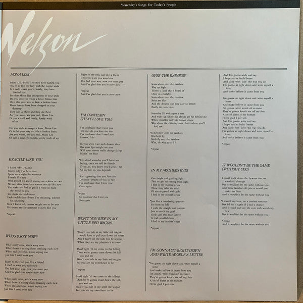 Willie Nelson - Somewhere Over The Rainbow (Vinyl, LP, Album, Stereo) Very Good Plus (VG+) / Very Good Plus (VG+)