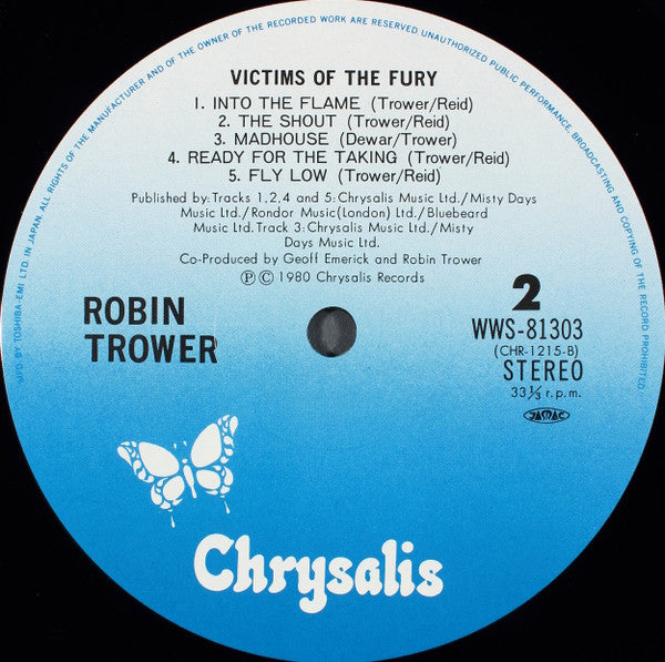 Robin Trower - Victims Of The Fury (Vinyl, LP, Album, Stereo) Near Mint (NM or M-) / Very Good Plus (VG+)