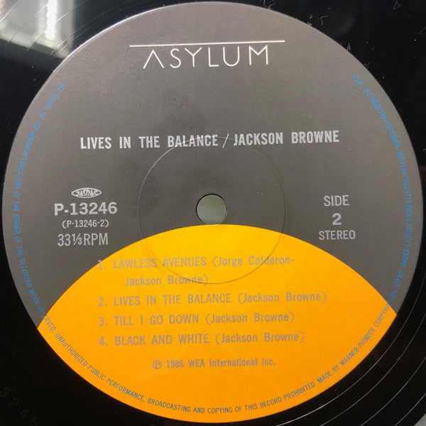 Jackson Browne - Lives In The Balance (Vinyl, LP, Album)