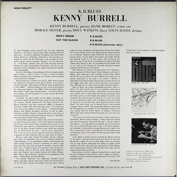 Kenny Burrell - K.B.Blues = K・B・ブルース (Vinyl, LP, Album, Limited Edi...