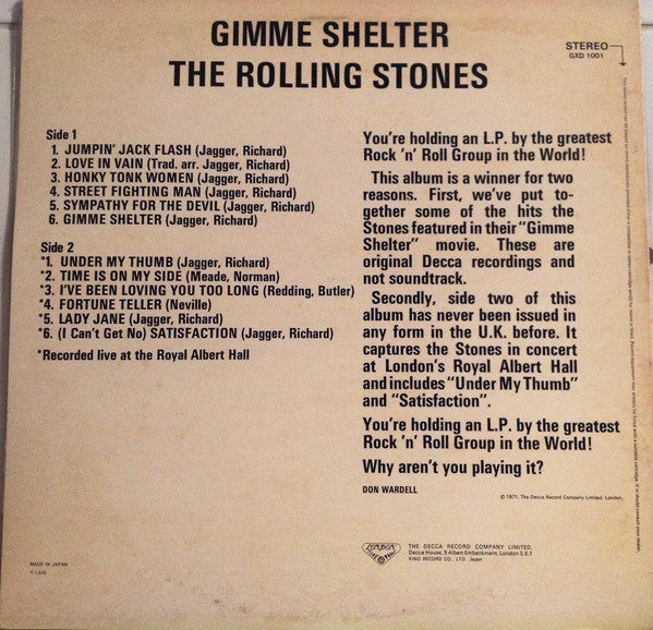 The Rolling Stones - Gimme Shelter (Vinyl, LP, Compilation, Reissue)