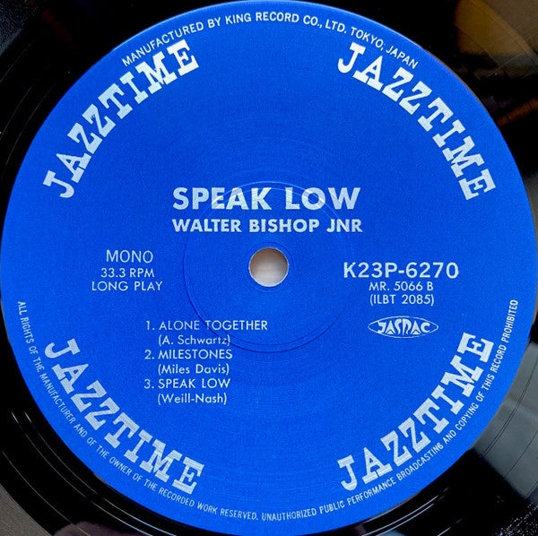 The Walter Bishop, Jr. Trio - Speak Low (Vinyl, LP, Album, Reissue,...