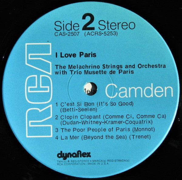 The Melachrino Strings And Orchestra - I Love Paris (Vinyl, LP) Very Good Plus (VG+) / Very Good Plus (VG+)