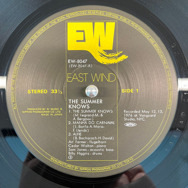 Art Farmer - The Summer Knows (Vinyl, LP, Album, Stereo)