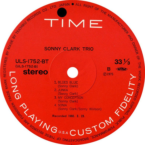Sonny Clark Trio - Sonny Clark Trio (Vinyl, LP, Album, Reissue, Ste...