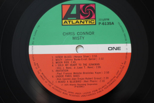 Chris Connor - Misty (Vinyl, LP, Album, Reissue, Mono) Very Good Plus (VG+) / Very Good Plus (VG+)