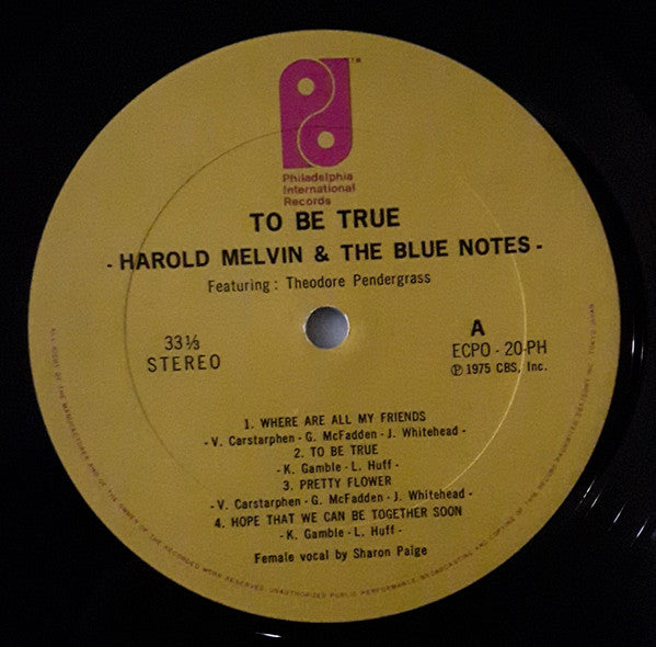 Harold Melvin And The Blue Notes - To Be True (Vinyl, LP, Album) Very Good Plus (VG+) / Good Plus (G+)