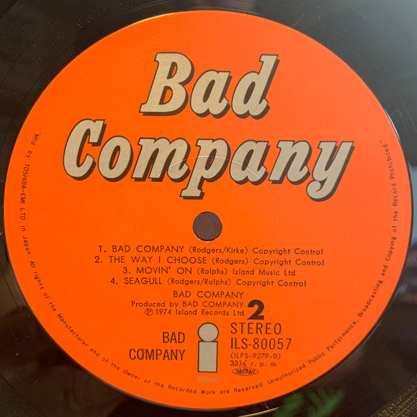 Bad Company (3) - Bad Company (Vinyl, LP, Album, Stereo)