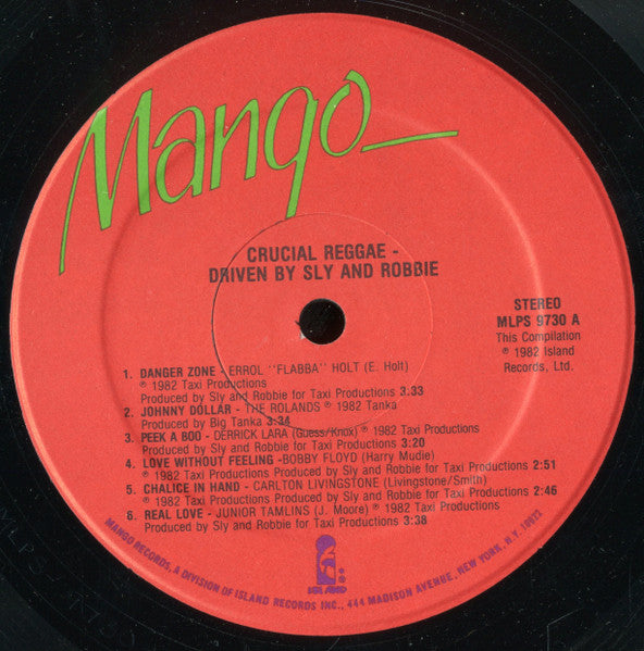 Various - Crucial Reggae - Driven By Sly & Robbie (Vinyl, LP, Compilation) Very Good (VG) / Very Good (VG)