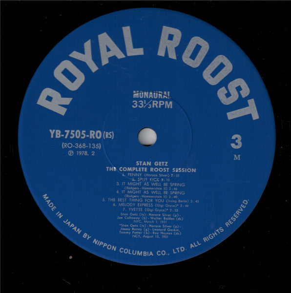Stan Getz - The Complete Roost Session - Split Kick (Vinyl, LP, Com...