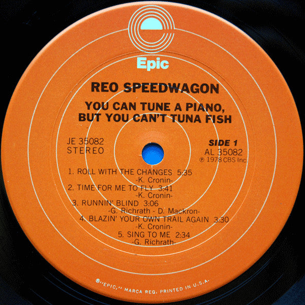 REO Speedwagon - You Can Tune A Piano, But You Can't Tuna Fish (Vinyl, LP, Album, Stereo) Very Good Plus (VG+) / Very Good Plus (VG+)