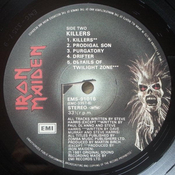 Iron Maiden - Killers (Vinyl, LP, Album, Limited Edition, Stereo)