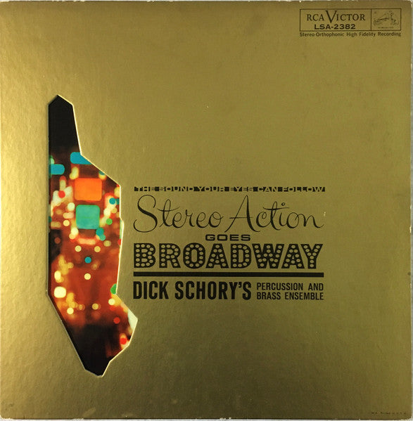 Dick Schory's Percussion And Brass Ensemble - Stereo Action Goes Broadway (Vinyl, LP, Album) Very Good Plus (VG+) / Very Good Plus (VG+)