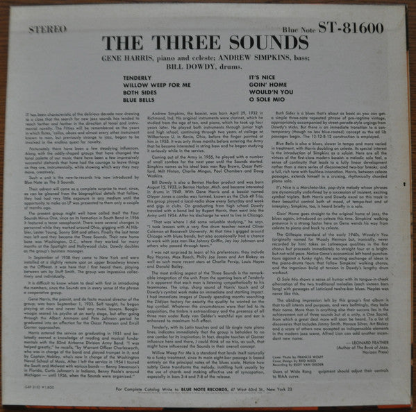 The Three Sounds - The 3 Sounds (Vinyl, LP, Album, Reissue, Stereo) Very Good Plus (VG+) / Very Good Plus (VG+)