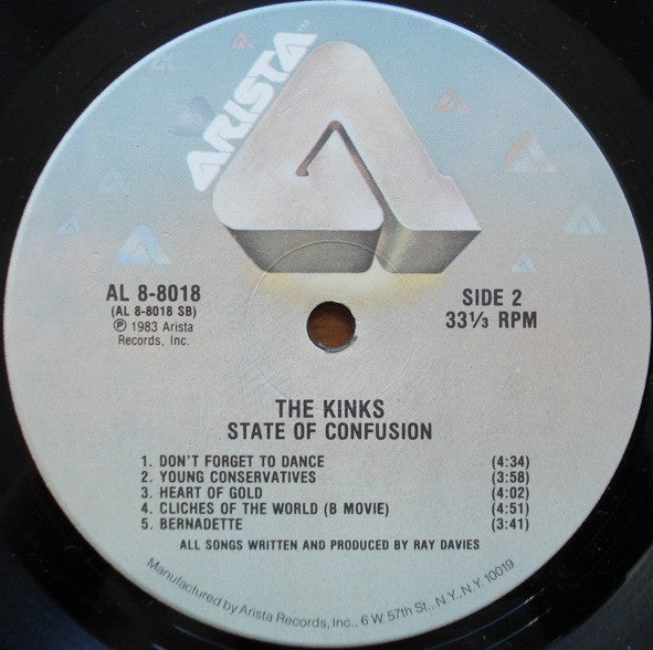 The Kinks - State Of Confusion (Vinyl, LP, Album)