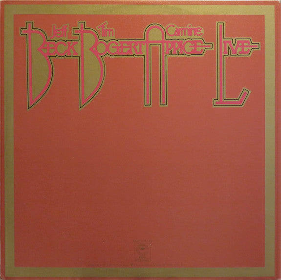 Beck, Bogert & Appice - Beck Bogert & Appice Live (2xVinyl, LP, Album) Very Good Plus (VG+) / Very Good (VG)