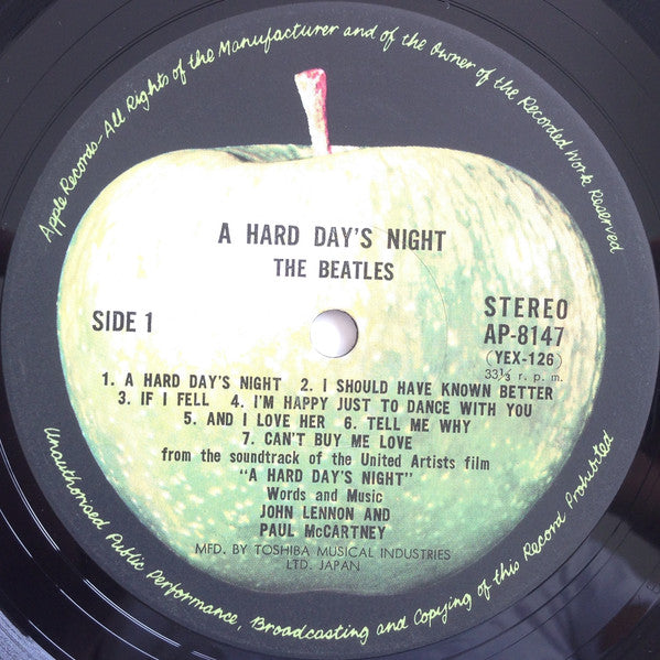 The Beatles - A Hard Day's Night (Vinyl, LP, Album, Reissue, Stereo) Very Good Plus (VG+) / Very Good (VG)