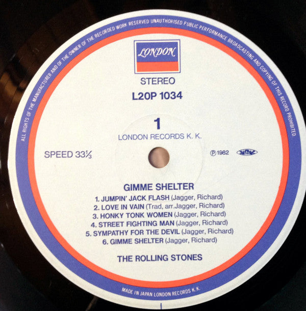 The Rolling Stones - Gimme Shelter (Vinyl, LP, Compilation, Reissue) Near Mint (NM or M-) / Very Good (VG)