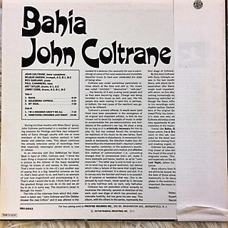 John Coltrane - Bahia (Vinyl, LP, Album, Reissue, Stereo)