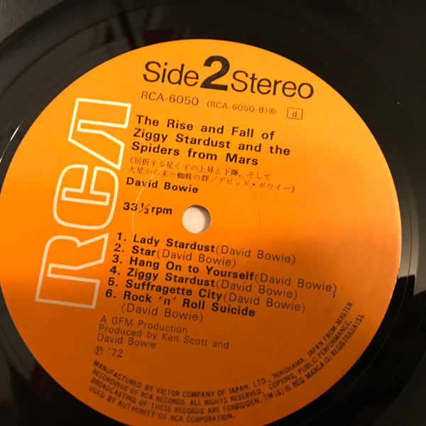 David Bowie - The Rise and Fall of Ziggy Stardust and the Spiders from Mars (Vinyl, LP, Album, Stereo) Very Good Plus (VG+) / Very Good (VG)