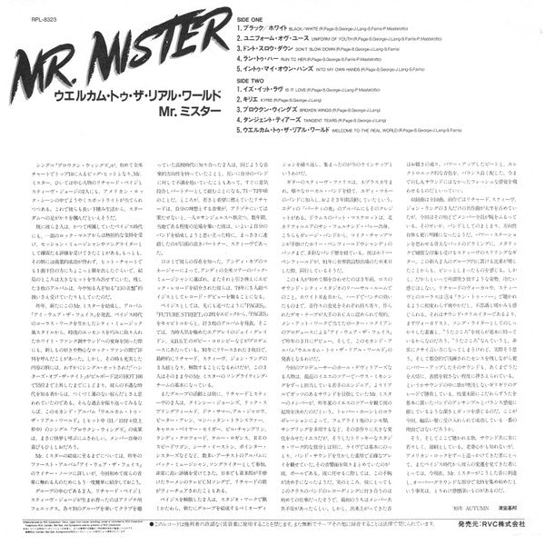 Mr. Mister - Welcome To The Real World (Vinyl, LP, Album)