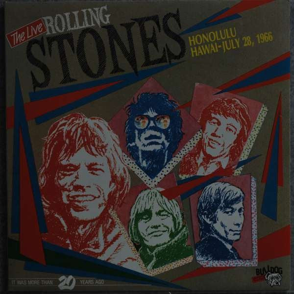 The Rolling Stones - The Live Rolling Stones - Honolulu, Hawai - July 28, 1966 (Vinyl, LP, Unofficial Release, Mono) Good Plus (G+) / Very Good Plus (VG+)